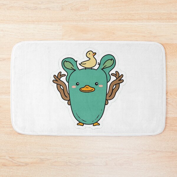 Item preview, A cute green monster with a yellow duck designed and sold by LuckyFamily.