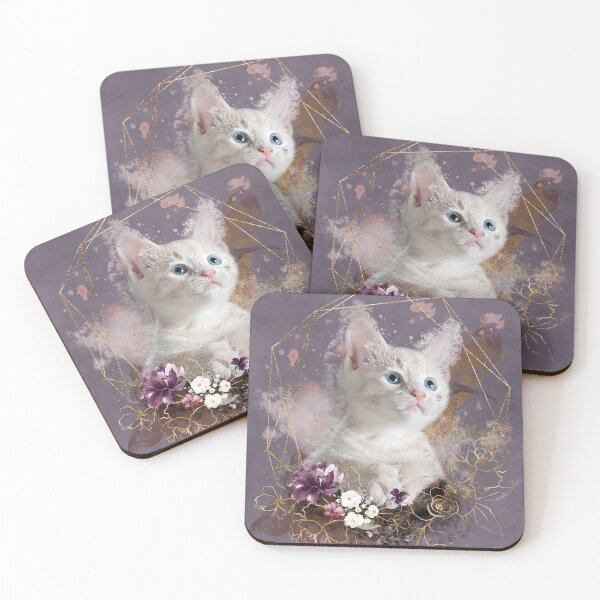Item preview, Cat with flowers designed and sold by PortraitByKaya.
