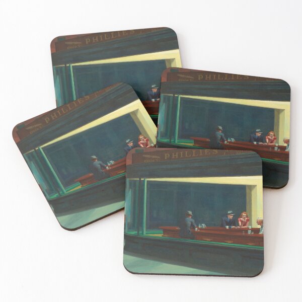 Item preview, Edward Hopper Nighthawks Masterpiece Painting - Classic American Artwork designed and sold by Under-TheTable.