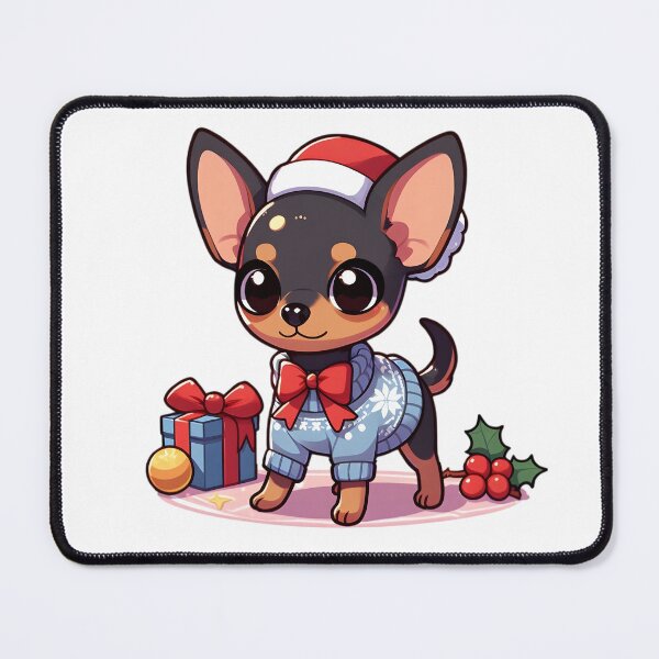 Item preview, Chibi Miniature Pinscher in Christmas designed and sold by City0fDreams.
