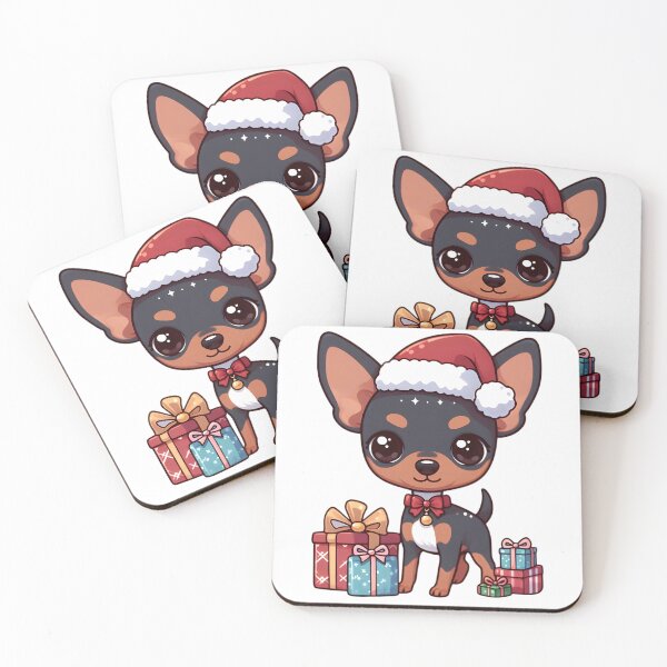 Item preview, Chibi Miniature Pinscher in Christmas designed and sold by City0fDreams.