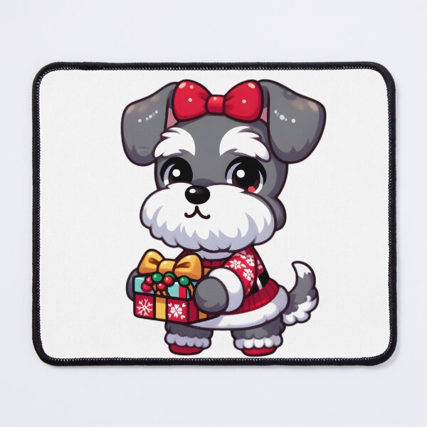 Item preview, Chibi Miniature Schnauzer in Christmas designed and sold by City0fDreams.