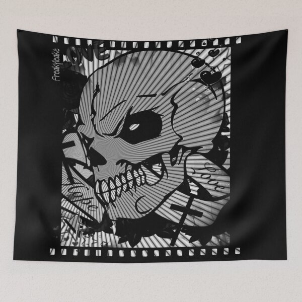 Item preview, SKULL IN BLACK AND WHITE designed and sold by inarausch2023.