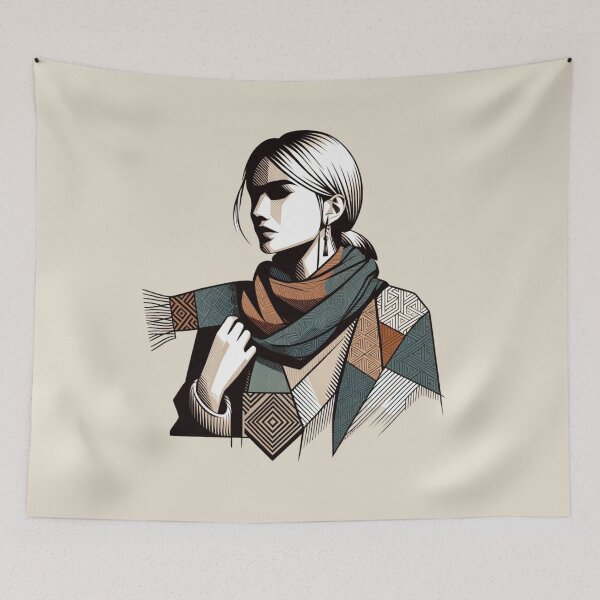 Item preview, Woman with Scarf designed and sold by Chaput Store.