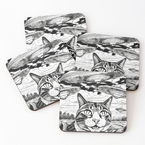 Item preview, Alien Cat Ufo Funny Cats and Science Fiction Lovers designed and sold by TeeServes.