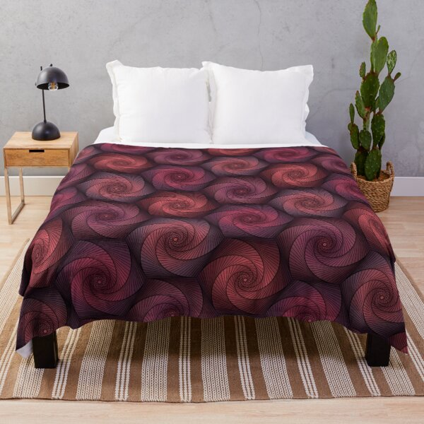 Item preview, Hexagonal Twirls in Red and Maroon - Geometric Rose designed and sold by DHTDesigns.