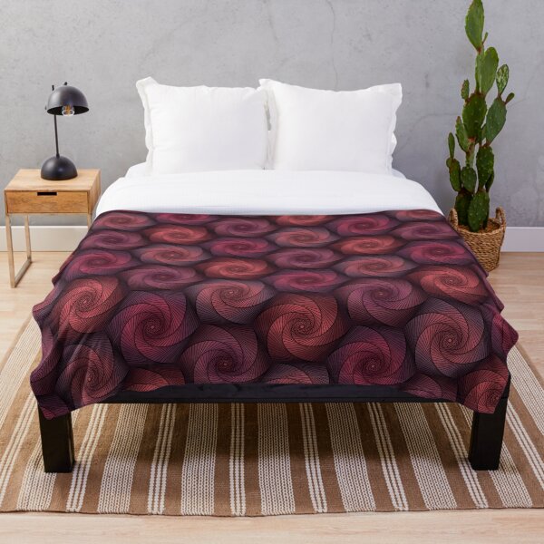 Item preview, Remolinos hexagonales en rojo y granate: rosa geométrica designed and sold by DHTDesigns.