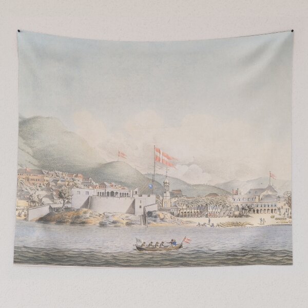 Item preview, Vintage Pictorial View of Christiansted St Croix (1839) designed and sold by BravuraMedia.