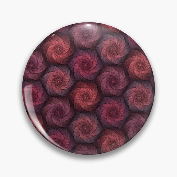 Item preview, Hexagonal Twirls in Red and Maroon - Geometric Rose designed and sold by DHTDesigns.