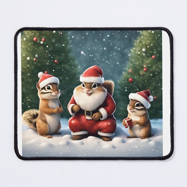 Item preview, santa chipmunk with family designed and sold by seahorse crossing.