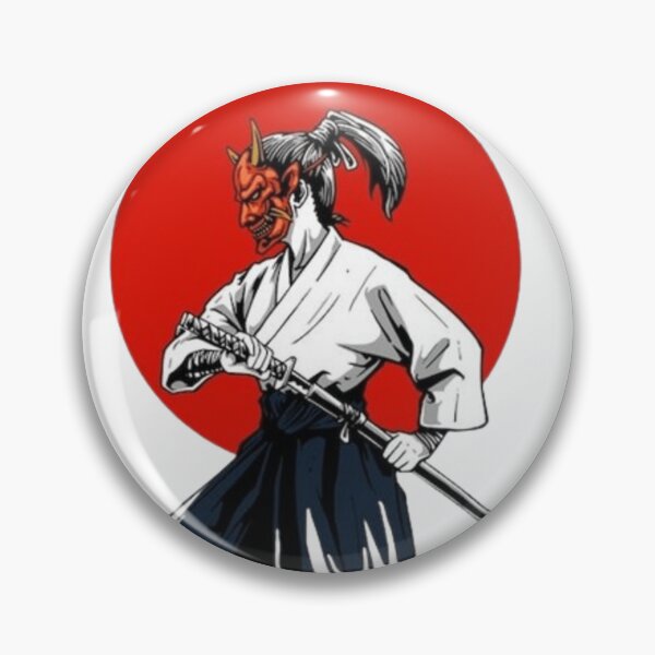 Item preview, Samurai With Oni Mask - Warrior Art designed and sold by NexusMall.