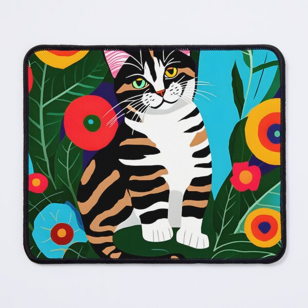 Item preview, Tiger Cat in Flowers designed and sold by Reclining Buddha Cat.