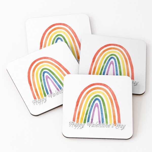 Item preview, Happy Valentine's Gay Watercolor Rainbow designed and sold by SanguineSiren.