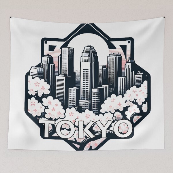 Item preview, Tokyo Metropolis Emblem - Cityscape with Cherry Blossoms designed and sold by RyanBelandres.
