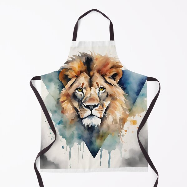 Item preview, Strict lion's gaze in watercolor with triangle designed and sold by kreativeadern.