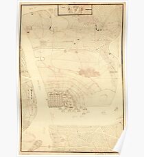 Vintage Map of Charleston SC (1780) Poster