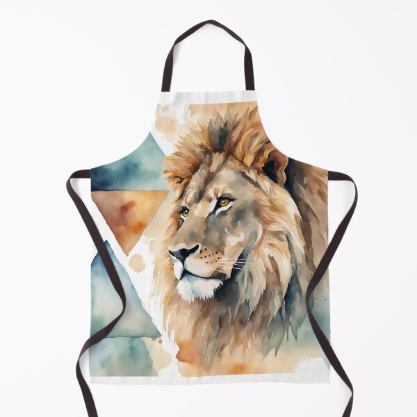 Item preview, Dreamy lion's gaze in watercolor with triangle designed and sold by kreativeadern.