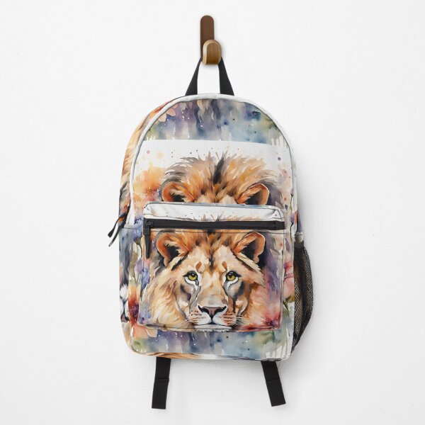 Item preview, Pretty lion's gaze in the flower field in watercolor designed and sold by kreativeadern.