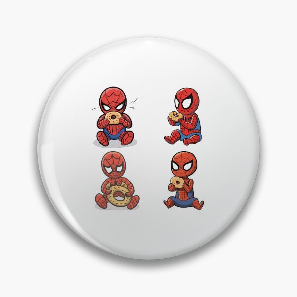 Item preview, Pack of Baby Spider Bagel Break - Trendy Hilarious Comic Spider Art Eating Food Meme Cartoon Costume designed and sold by SpideyUniverse.