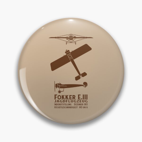 Item preview, Fokker E III German WW1 Eindecker Fighter Plane Infographic Silhouette Diagrams designed and sold by MilitaryMart.