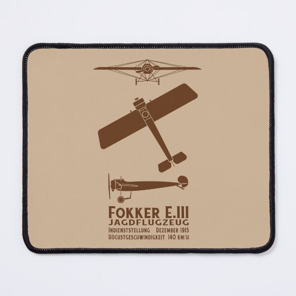 Item preview, Fokker E III German WW1 Eindecker Fighter Plane Infographic Silhouette Diagrams designed and sold by MilitaryMart.