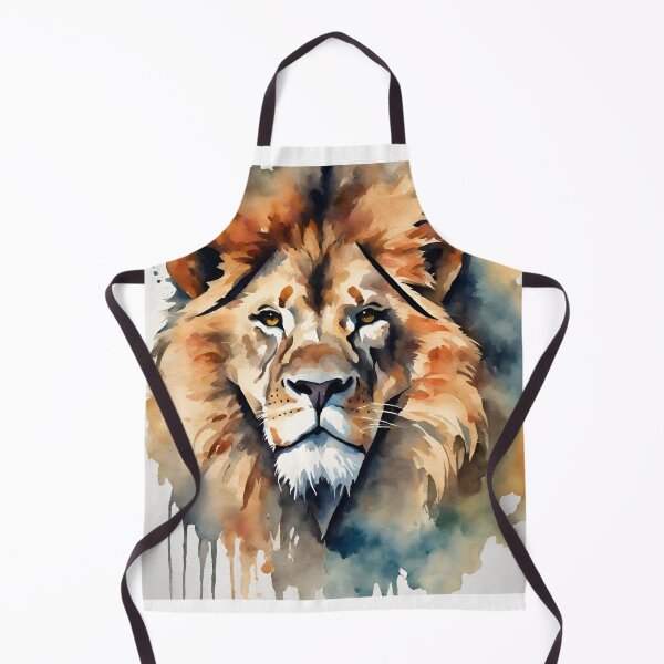 Item preview, Grim lion's gaze in watercolor designed and sold by kreativeadern.