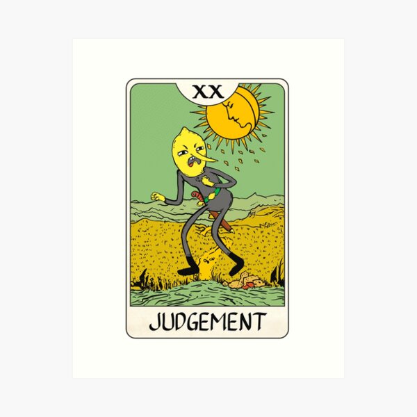 Vista previa del artículo con la obra «Lemongrab - Carta del Tarot - Juicio», diseñado y vendido por thelastwords.