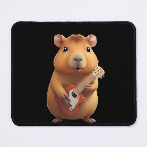 Item preview, Cute capybara playing the guitar designed and sold by Ingridpd.