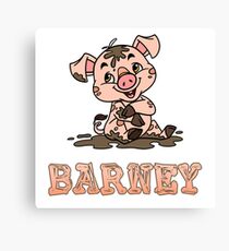 Barney Piggy Canvas Print