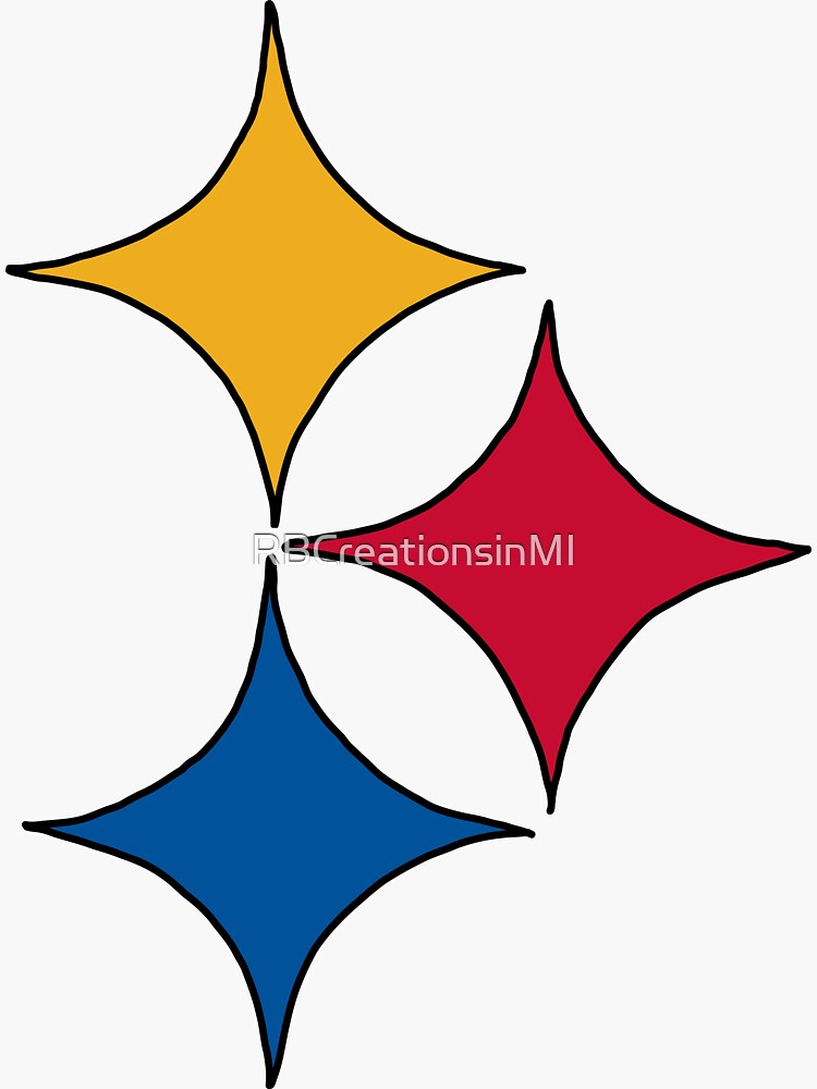 Imagen 3 de 3, Pegatina con la obra Hipocicloides Deportes de Pittsburgh, diseñada y vendida por RBCreationsinMI.