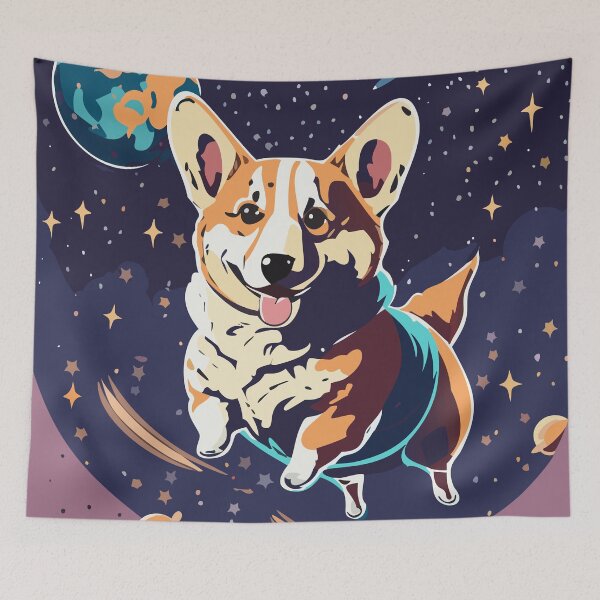 Item preview, Vintage Cosmos Corgi designed and sold by Corgi-at-night.