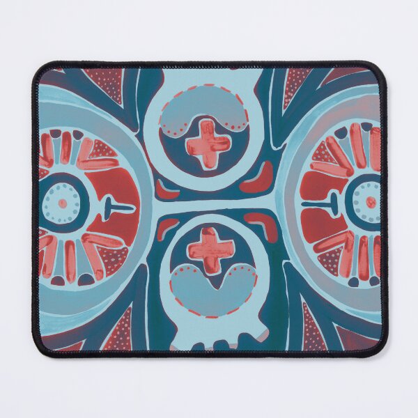 Item preview, Moody blue geometric pattern designed and sold by irusca_ artworks.