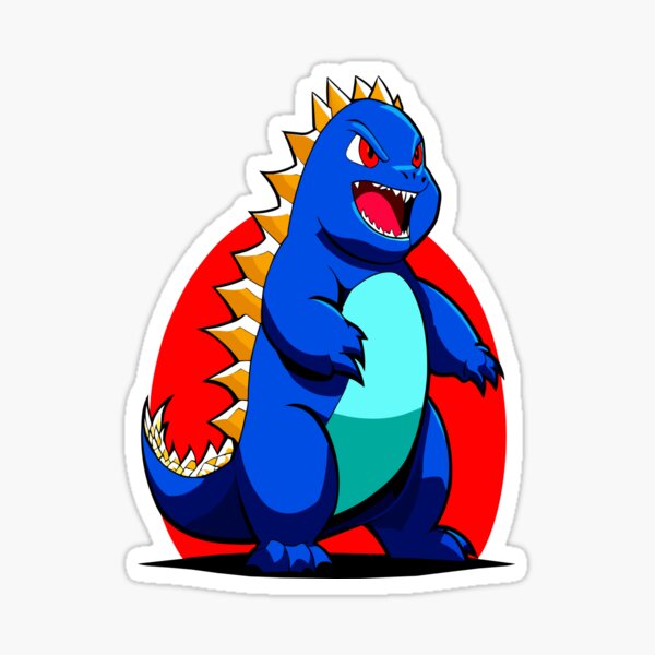 Godzilla Stickers Cute vers. · The Art of The Barabones · Online Store  Powered by Storenvy