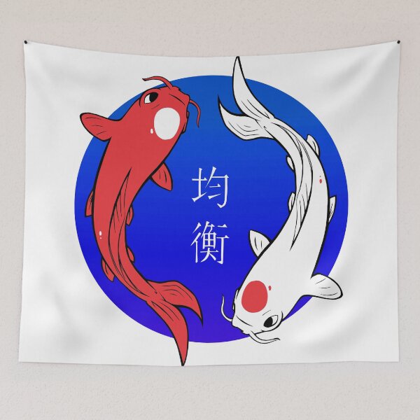 Item preview, Japanese Yin-yang Fish - Blue Edition designed and sold by Israelbeck7.