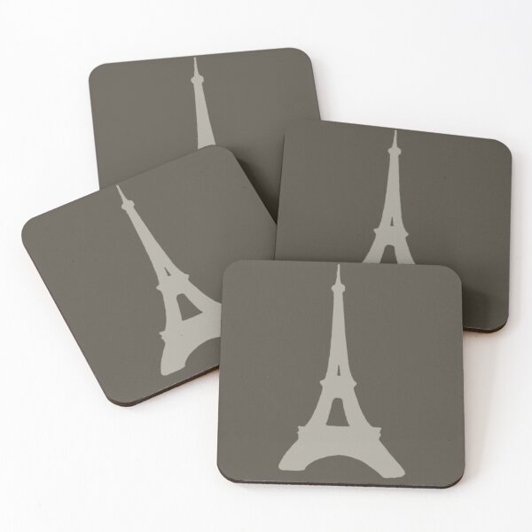 Item preview, Architectural Landmarks No. 70: Eiffel Tower Silhouette. Green Brown Grey. Abstract Artwork By Carraann designed and sold by CARRAANN.