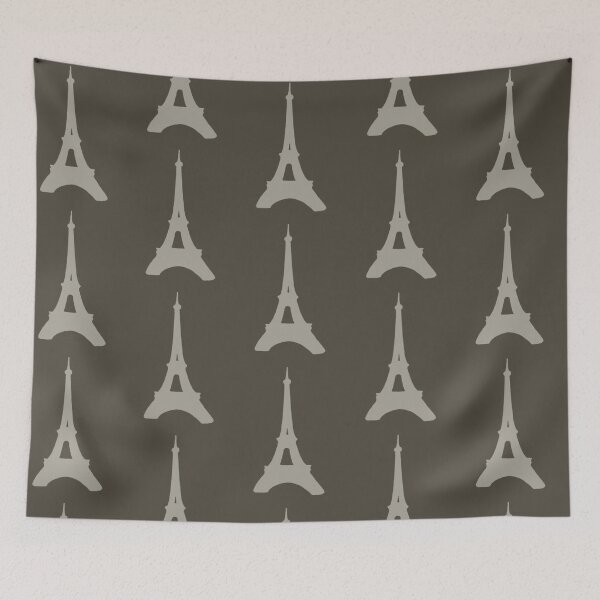 Item preview, Architectural Landmarks No. 70: Eiffel Tower Silhouette. Green Brown Grey. Abstract Artwork By Carraann designed and sold by CARRAANN.