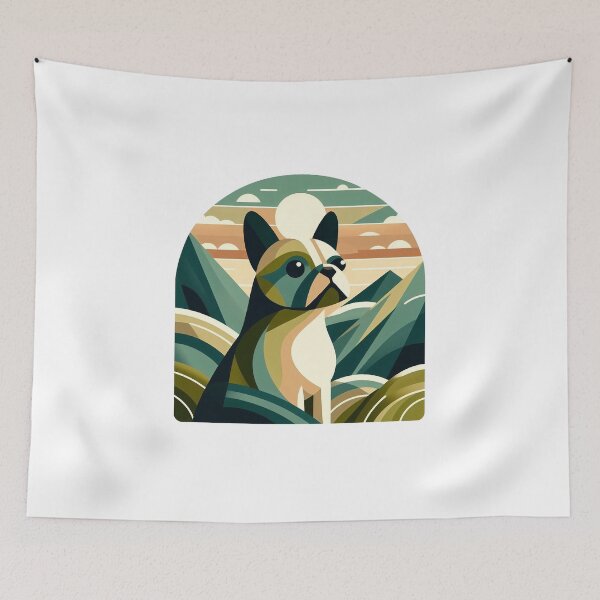 Item preview, French bulldog hiking designed and sold by CogniCraft.