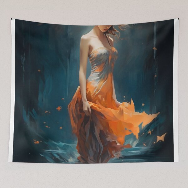 Item preview, Serene Drift: A Dance with the Tides in Autumnal Grace designed and sold by oanaunciuleanu.