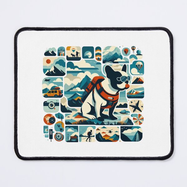 Item preview, French bulldog hiking designed and sold by CogniCraft.