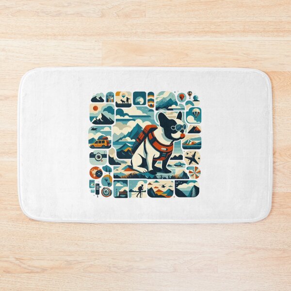 Item preview, French bulldog hiking designed and sold by CogniCraft.