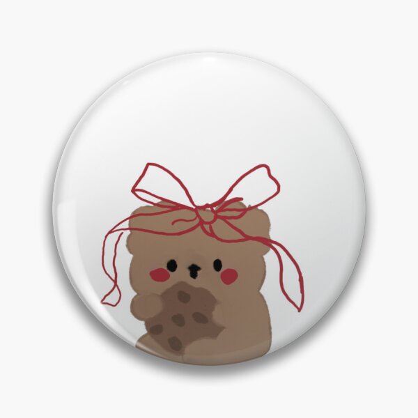Item preview, cutie bear with ribbon and cookie designed and sold by vanvanxoxo.
