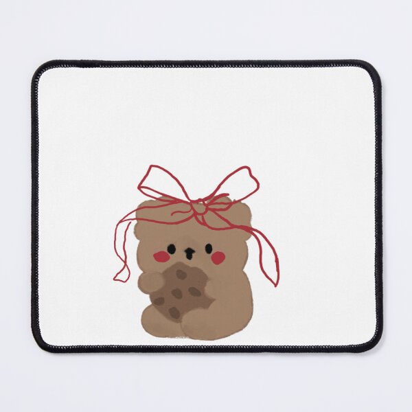 Item preview, cutie bear with ribbon and cookie designed and sold by vanvanxoxo.
