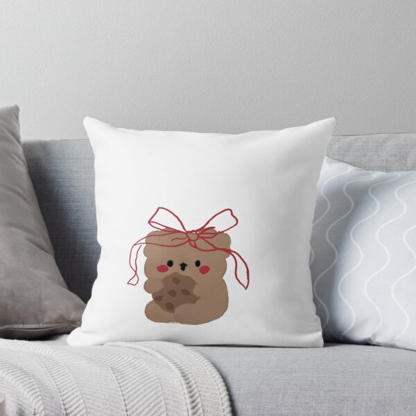 Item preview, cutie bear with ribbon and cookie designed and sold by vanvanxoxo.
