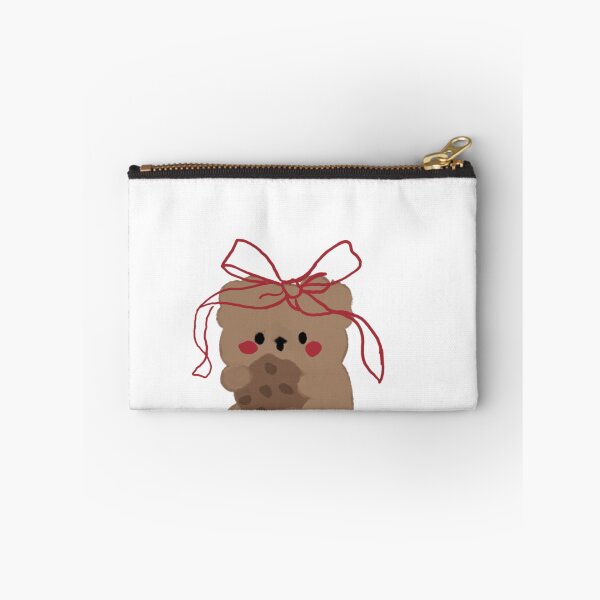 Item preview, cutie bear with ribbon and cookie designed and sold by vanvanxoxo.