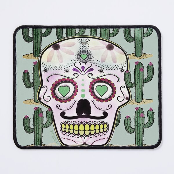 Item preview,  SKULL MEXICAN STYLE WITH CACTUS designed and sold by inarausch2023.