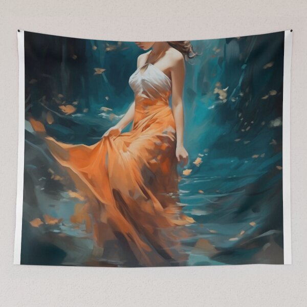 Item preview, Serene Drift: A Dance with the Tides in Autumnal Grace designed and sold by oanaunciuleanu.