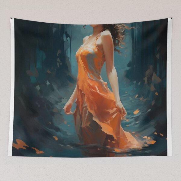 Item preview, Serene Drift: A Dance with the Tides in Autumnal Grace designed and sold by oanaunciuleanu.