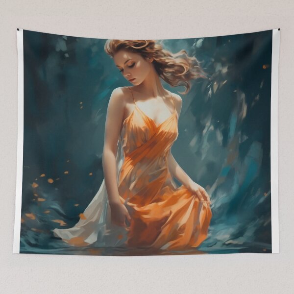 Item preview, Serene Drift: A Dance with the Tides in Autumnal Grace designed and sold by oanaunciuleanu.