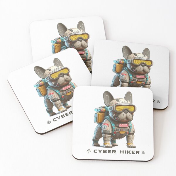 Item preview, Cyber hiker - French bulldog hiking designed and sold by CogniCraft.