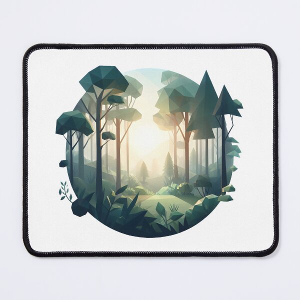 Item preview, Low Poly Forest at Sunrise designed and sold by SebastianArt75.